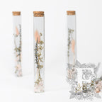 Dried flower - glass vial with cork - Large
