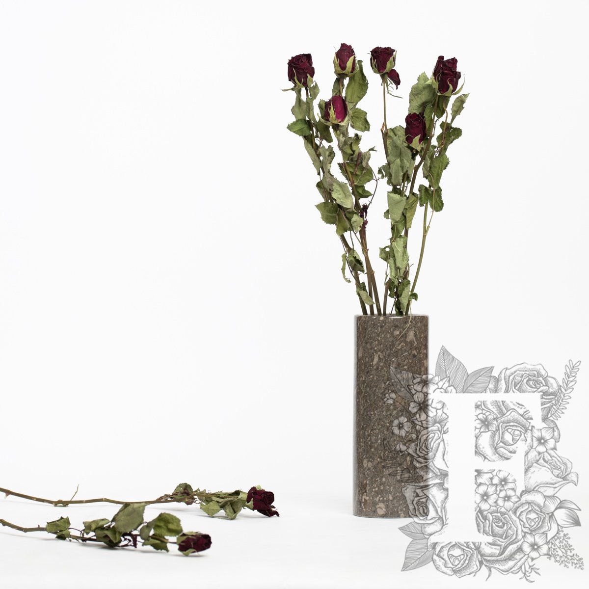 Dried roses - 10 stems- Bunch